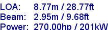 sail specifications