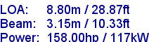 sail specifications