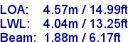 sail specifications