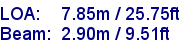 sail specifications