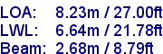 sail specifications