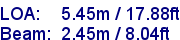 sail specifications