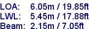 sail specifications