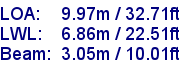 sail specifications
