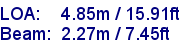 sail specifications