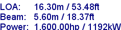sail specifications