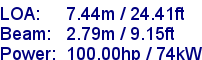 sail specifications