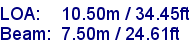 sail specifications