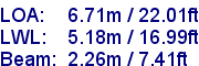 sail specifications