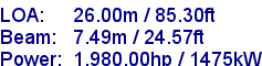 sail specifications