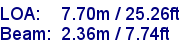 sail specifications