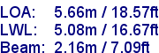 sail specifications
