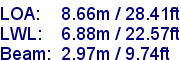 sail specifications