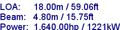 sail specifications