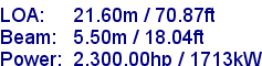 sail specifications