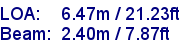 sail specifications