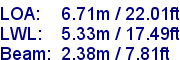 sail specifications