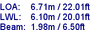 sail specifications