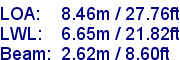 sail specifications