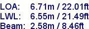 sail specifications
