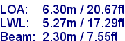 sail specifications