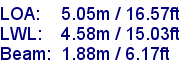 sail specifications