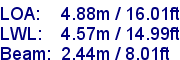 sail specifications