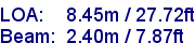 sail specifications