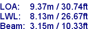 sail specifications