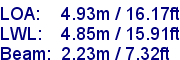 sail specifications