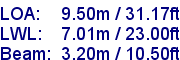 sail specifications