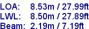 sail specifications