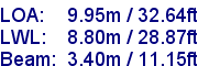 sail specifications