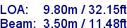 sail specifications