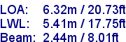 sail specifications