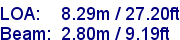sail specifications