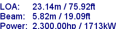 sail specifications