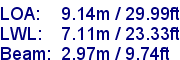 sail specifications