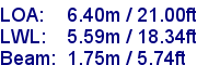 sail specifications