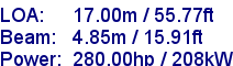 sail specifications