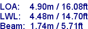 sail specifications
