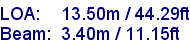 sail specifications