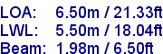 sail specifications