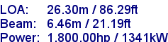 sail specifications