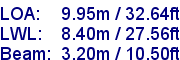 sail specifications