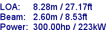 sail specifications