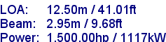 sail specifications