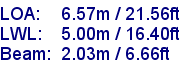 sail specifications