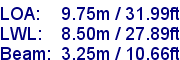 sail specifications
