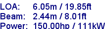 sail specifications